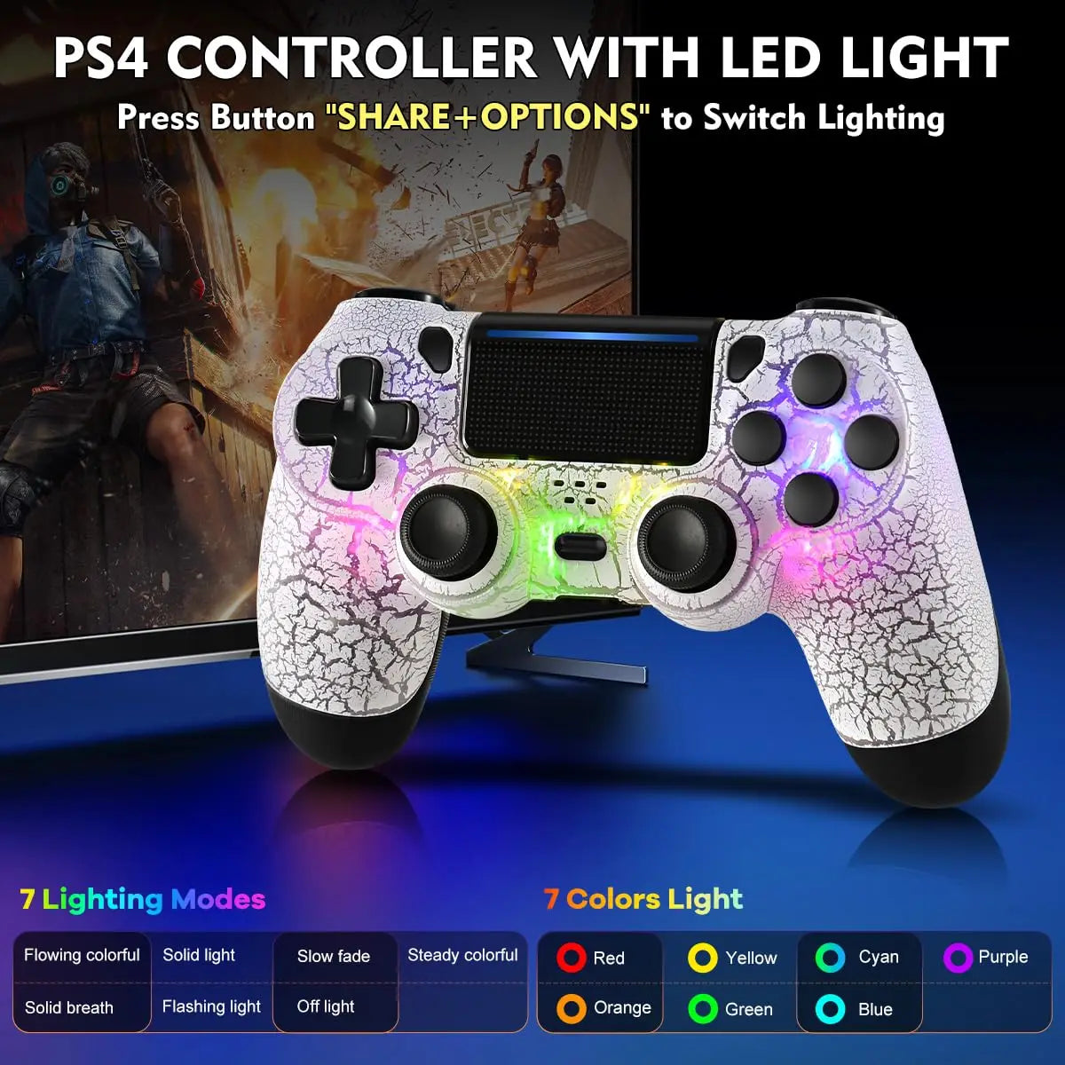 RGB Controller for PS4 Slim Pro Joystick