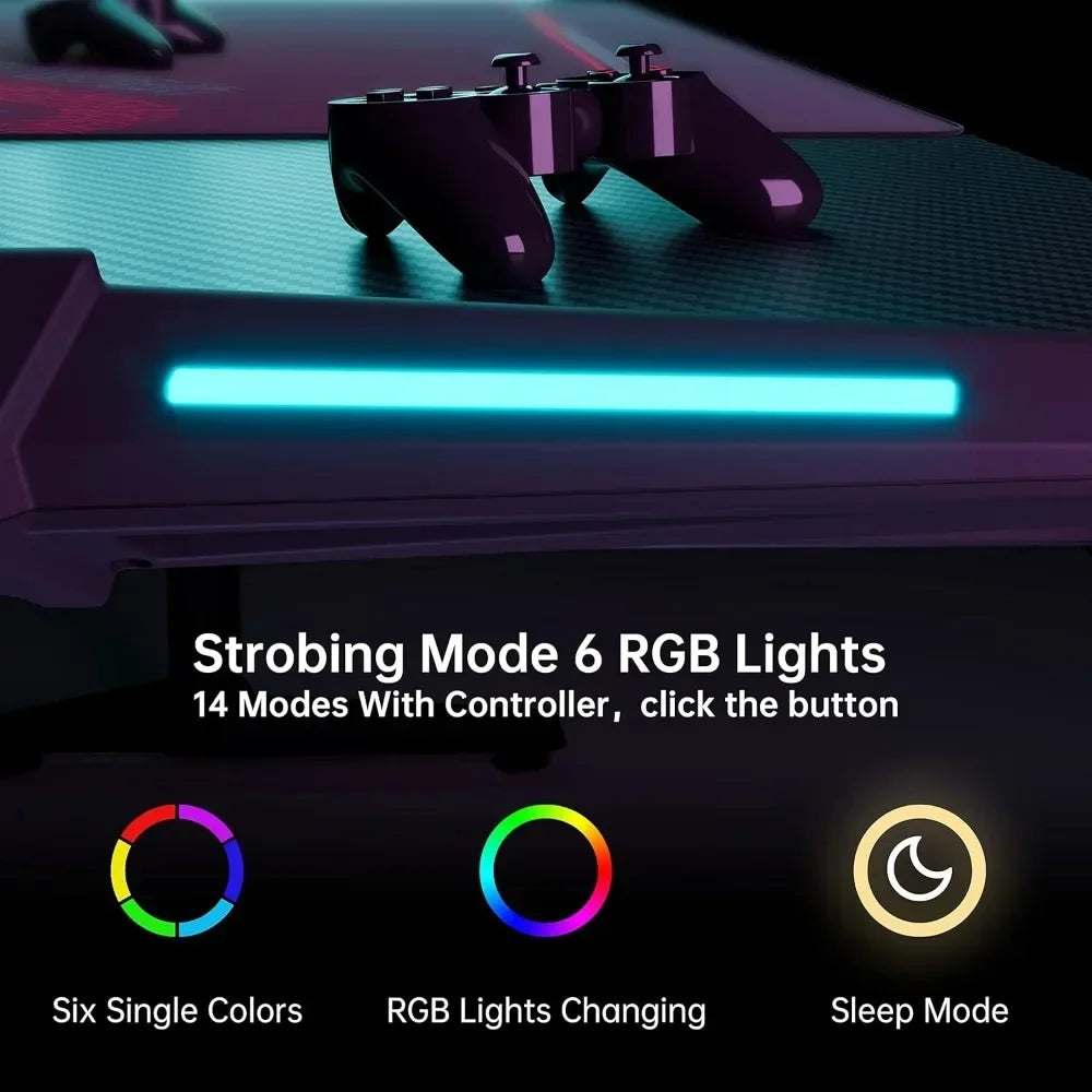 55 Inch RGB LED Gaming Desk