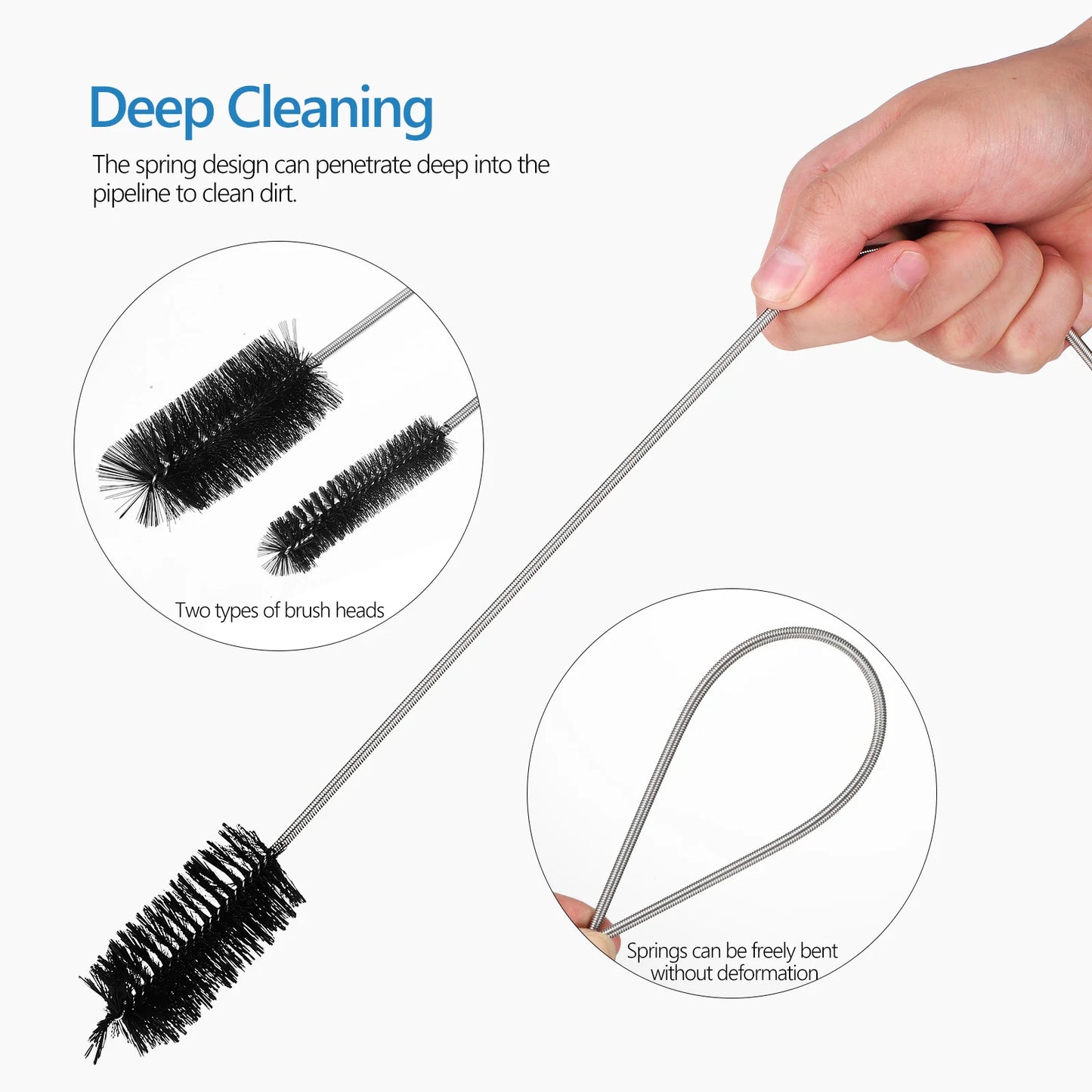 Straw Cleaner Brush Drain Unblocker Tube Pipe For Home Hose Cleaning Plumbing Tool Cable