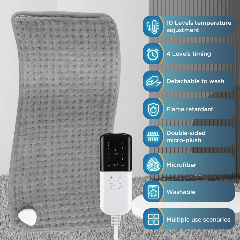 60x30CM 10 levels Electric Heating Pad Massager for Body Abdomen Back Winter Warmer Blanket Thermal Massage Mat Heat Waistcoat