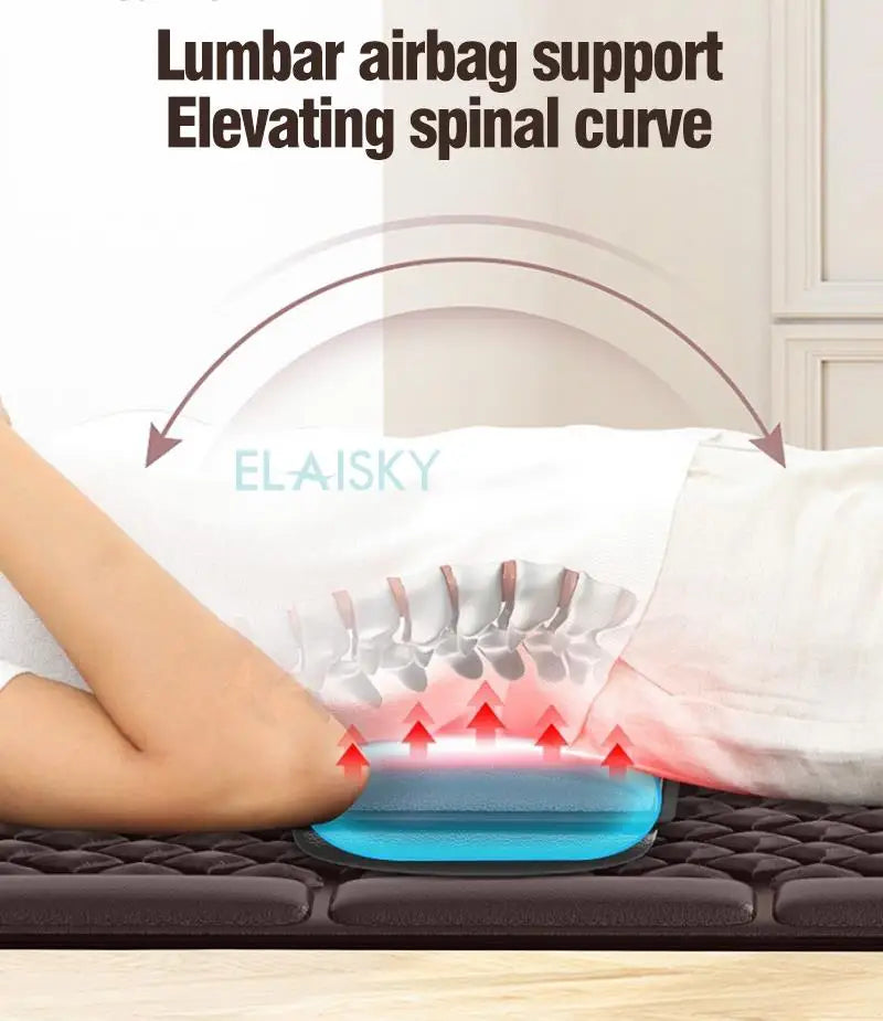 From USA Electric Massage Mattress Vibrating Heating Infrared Massager Cushion For Neck Back Foot Full Body Pain Stress Relief