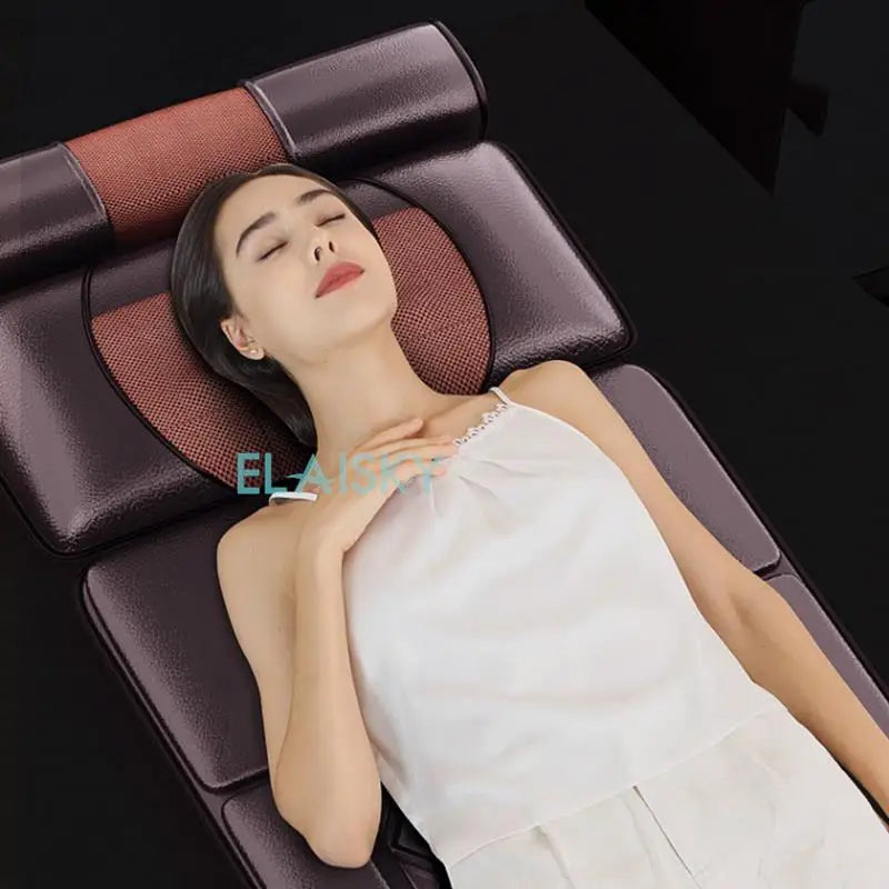 From USA Electric Massage Mattress Vibrating Heating Infrared Massager Cushion For Neck Back Foot Full Body Pain Stress Relief